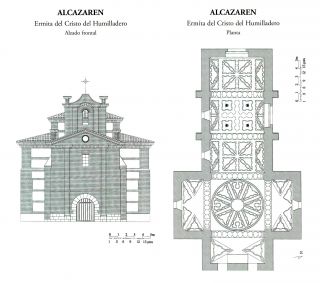 Ermita del Cristo, planta y alzado lateral