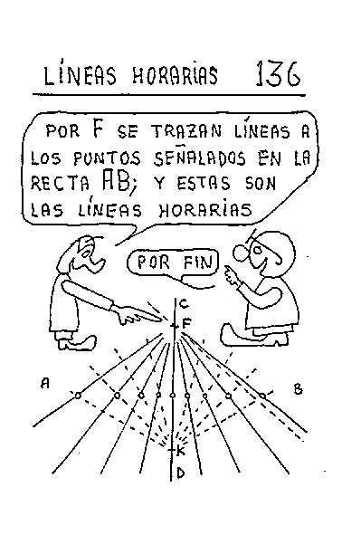 Líneas horarias 08 del reloj vertical