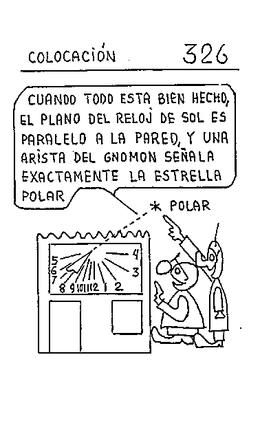 Colocación 04 del reloj vertical declinante a levante