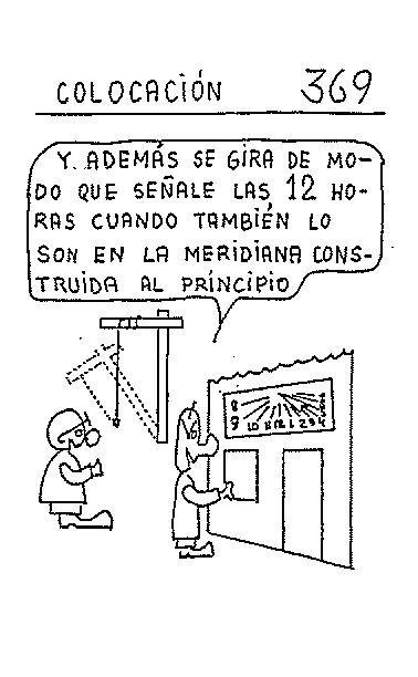Colocación 03 del reloj vertical declinante a poniente