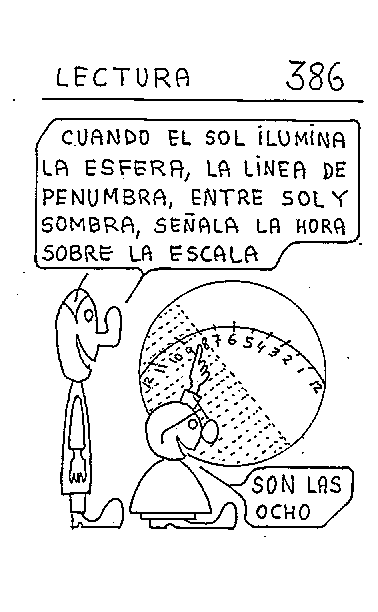 Lectura del reloj esférico